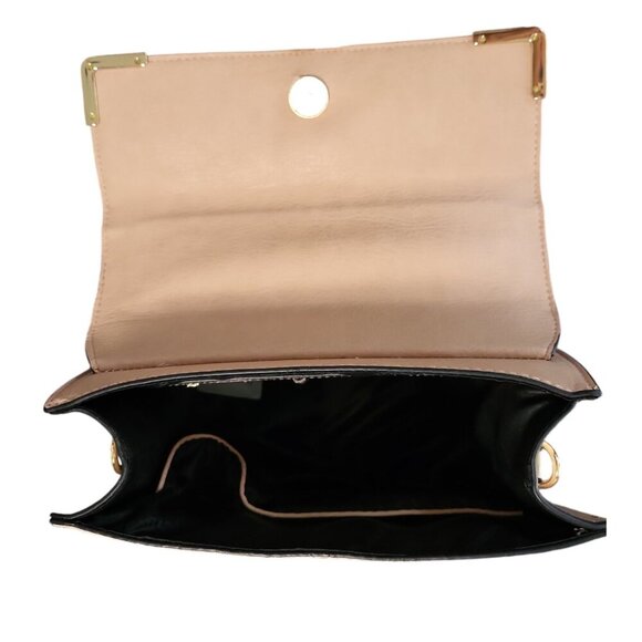 Dune London Women's Hand Bag Pink Gold Colour Faux Alligator Pattern - Picture 4 of 11